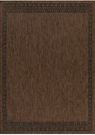 Frame Gold 8 ft. x 10 ft. Geometric Bordered Washable Indoor Outdoor Area Rug