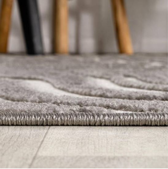 8 ft. x 10 ft. Maribo High-Low Abstract Groovy Striped Gray/Ivory Indoor/Outdoor Area Rug