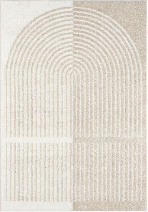 6' x 9' Nuevo Geometric Beige Rug