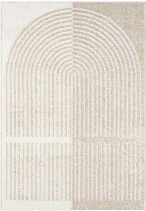 6' x 9' Nuevo Geometric Beige Rug