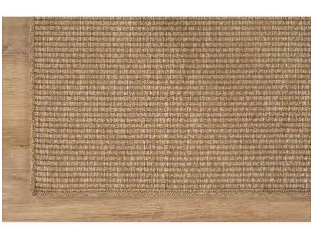 Terra Fiber Easy Jute Natural 8 ft. x 10 ft. Solid Indoor Outdoor Area Rug