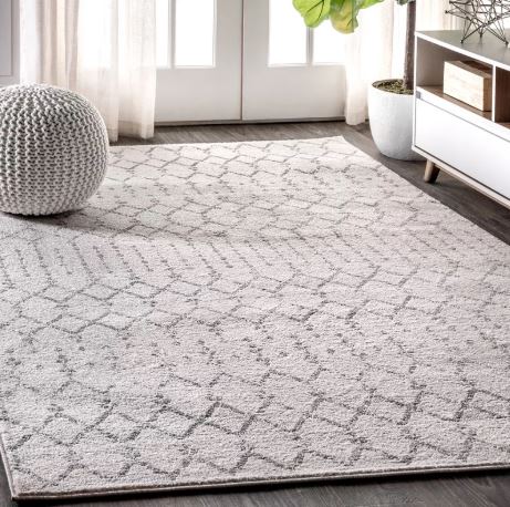 JONATHAN Y Moroccan HYPE Boho Vintage Diamond Cream/Gray 12 ft. x 15 ft. Area Rug, Non-Shedding, Easy-Clean, Durable Synthetic Fibers