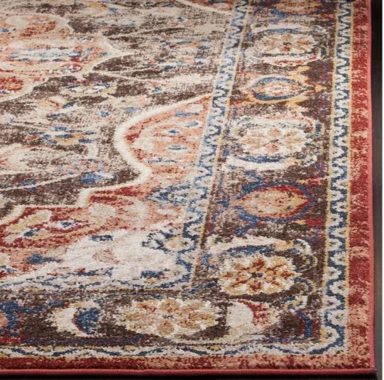 Bijar BIJ648 Power Loomed Indoor Area Rug - Brown/Rust - 5'3"x7'6" - Safavieh