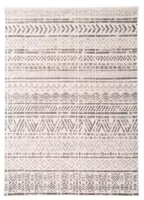 Monaco Gray 2 ft. 7 in. x 12 ft. Geometric Bohemian Design Runner Rug