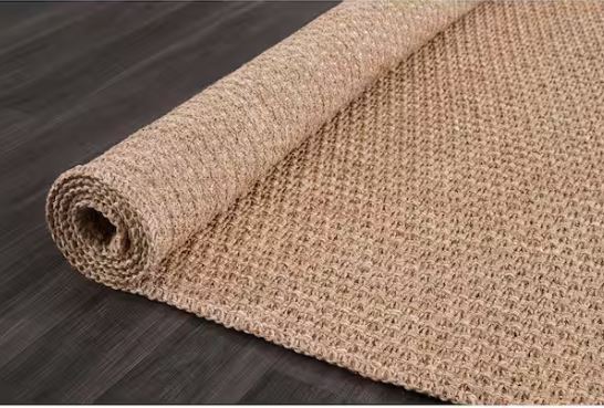 Natural 2 ft. x 3 ft. Wooly Easy Jute Washable Indoor Outdoor Area Rug