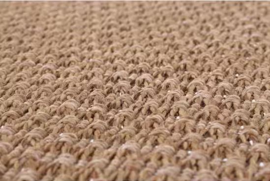 Natural 2 ft. x 3 ft. Wooly Easy Jute Washable Indoor Outdoor Area Rug