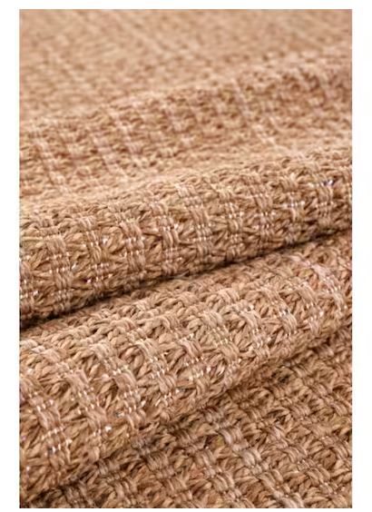 Natural 2 ft. x 3 ft. Wooly Easy Jute Washable Indoor Outdoor Area Rug