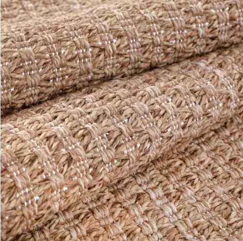 Natural 2 ft. x 3 ft. Wooly Easy Jute Washable Indoor Outdoor Area Rug