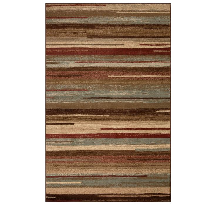 Superior Fulgor Rustic Striped Indoor Area Rug - 7' x 9' - Maroon