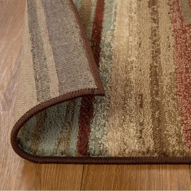 Superior Fulgor Rustic Striped Indoor Area Rug - 7' x 9' - Maroon