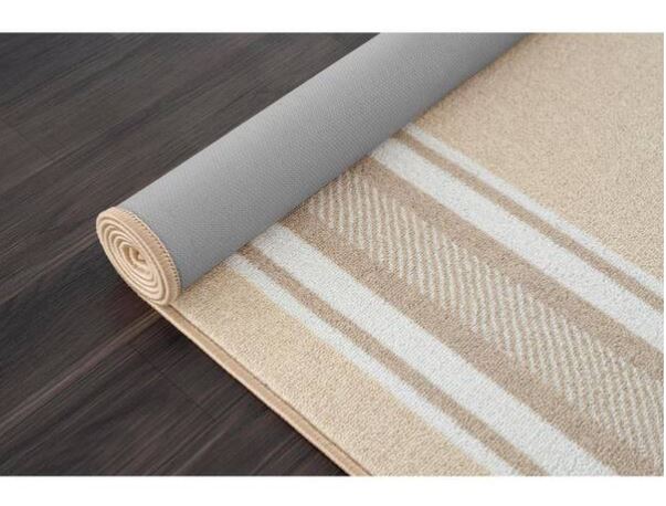 3 X 3 Beige Carmel Bordered Non Slip Doormat Indoor Area Rug