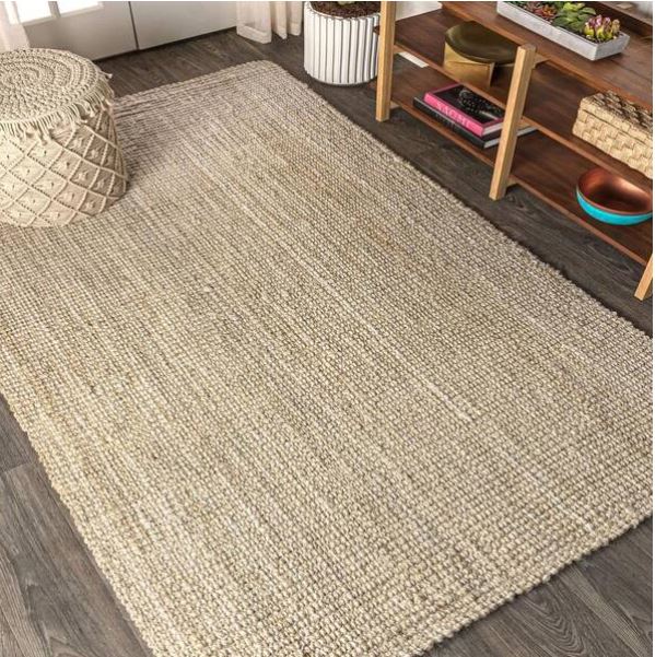Hiro Hand Woven Chunky Jute Ivory 3 ft. x 5 ft. Area Rug