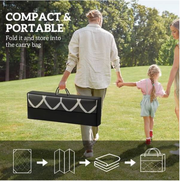 Black and White Lantern 9 ft. x 18 ft. Waterproof Plastic Straw Floor Mat Large Reversible Outdoor Rug Area Rug