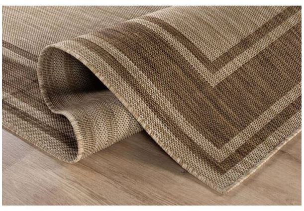 Essence Jute Bordered Easy to Clean Indoor Outdoor 8 ft. x 10 ft. Area Rug