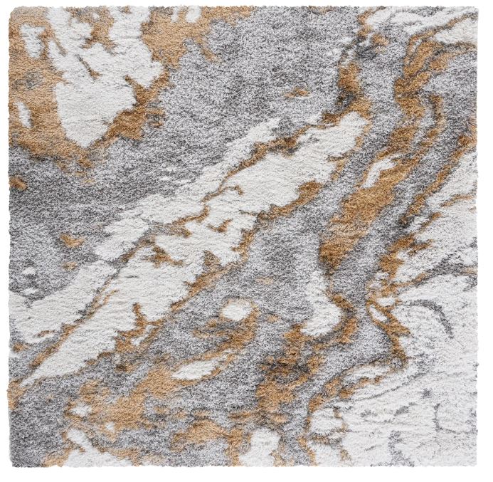 SAFAVIEH Horizon Shag Remona 2.6-inch Thick Rug - 8' x 10' - Grey/Gold