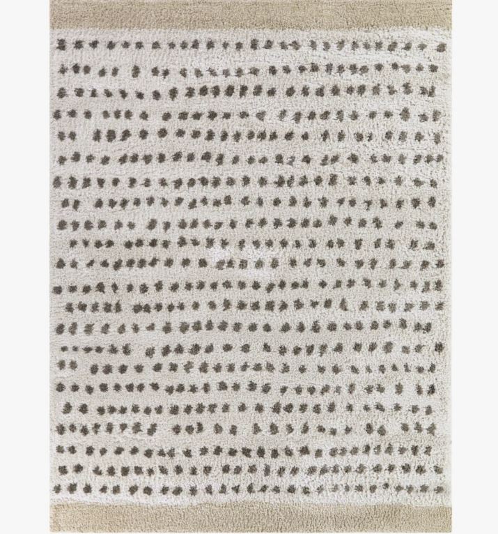 5x7 Wayne Brown Modern Dots Area Rug