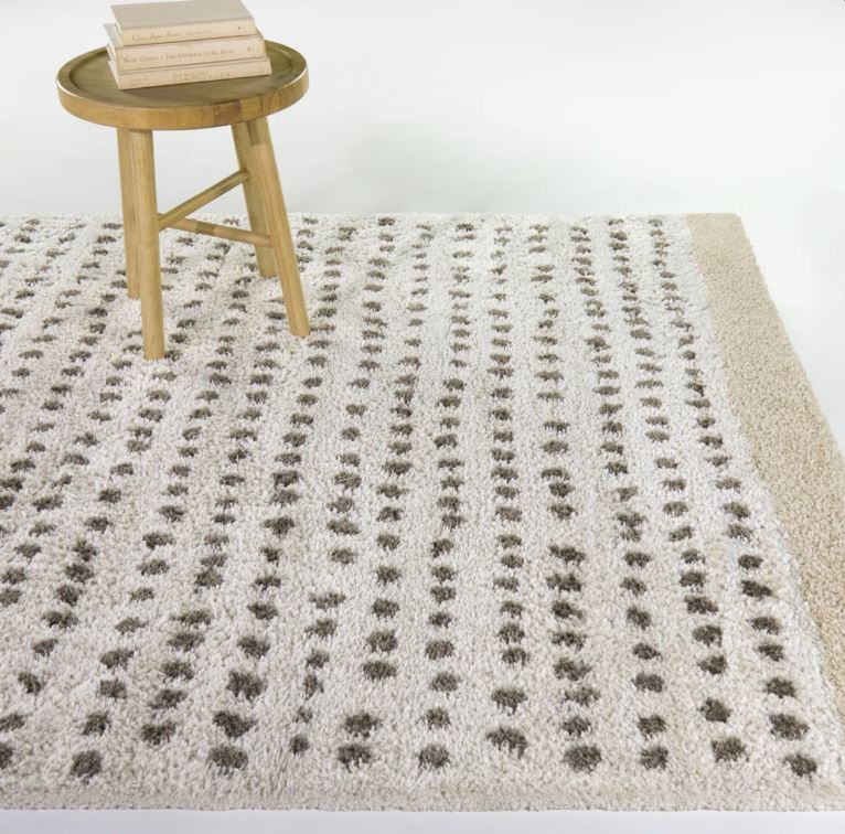 5x7 Wayne Brown Modern Dots Area Rug