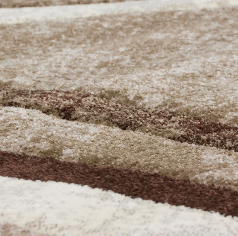 3'11" x 5'7" Arhan Abstract Brown Beige Area Rug