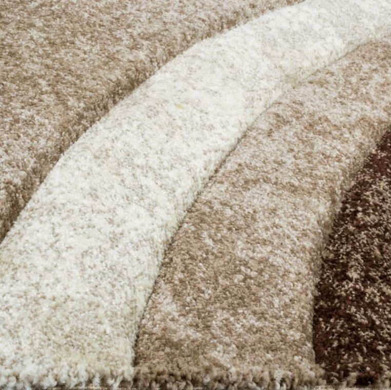 3'11" x 5'7" Arhan Abstract Brown Beige Area Rug