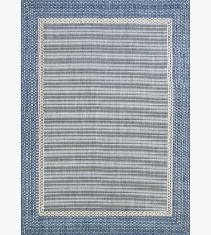 8'6" x 13' Fierce Banda Beige-Blue Indoor/Outdoor Area Rug