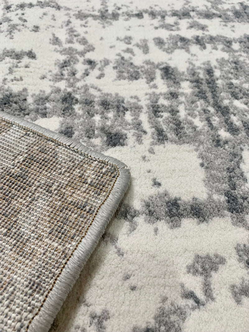 8'x10' Large Grey & Cream Ultra Soft Mico-Shag Area Rug