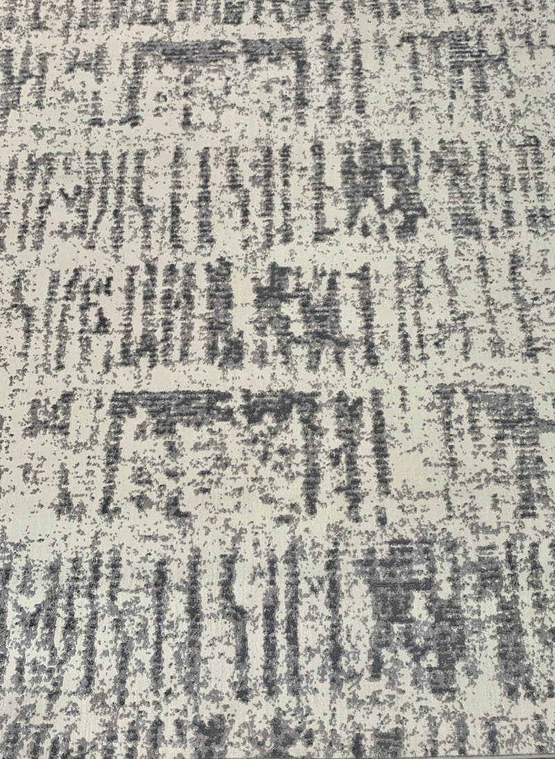 8'x10' Large Grey & Cream Ultra Soft Mico-Shag Area Rug