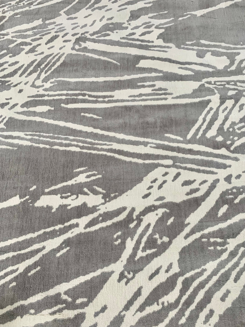 8'x10' Large Grey & White Ultra Soft Micro Shag Area Rug