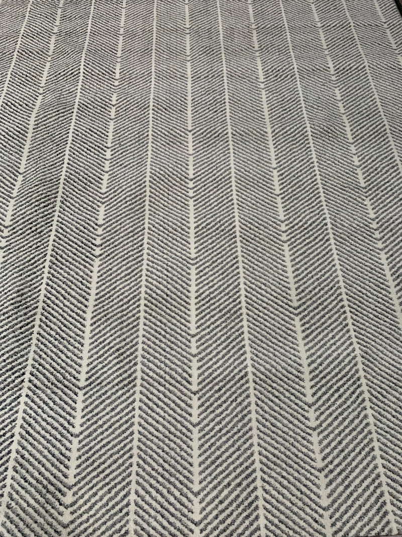 8'x10' Large Gray & White Ultra Soft Micro Shag Area Rug