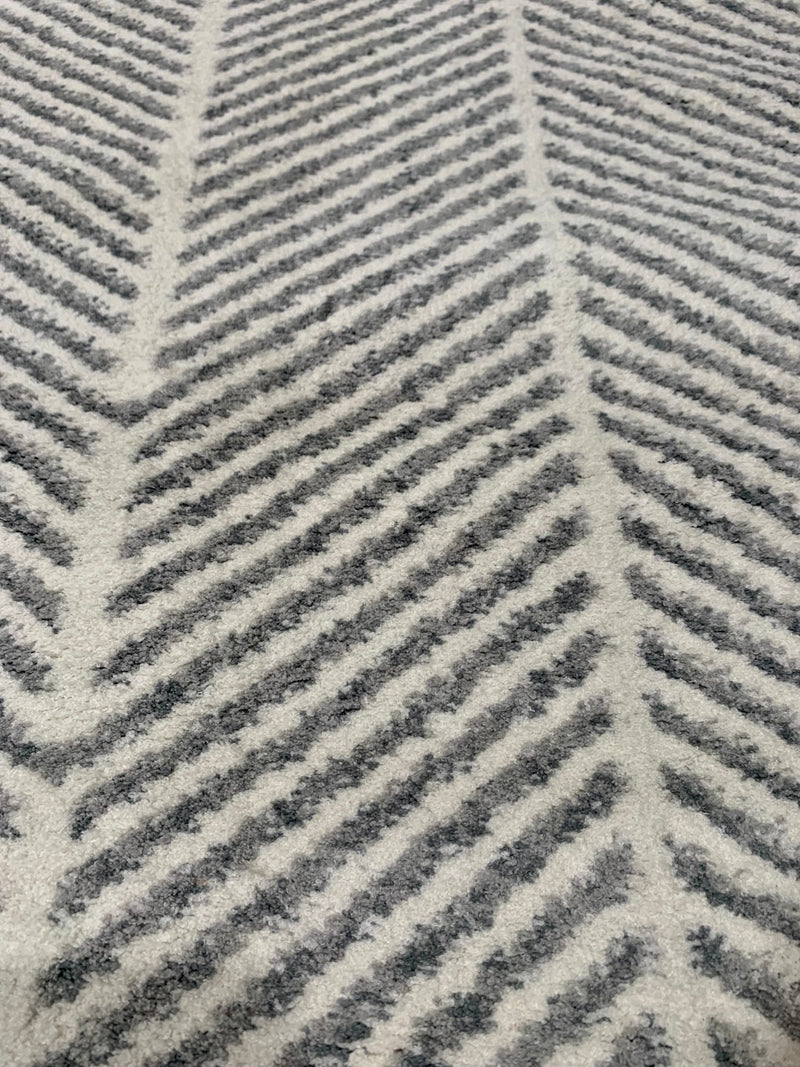 8'x10' Large Gray & White Ultra Soft Micro Shag Area Rug