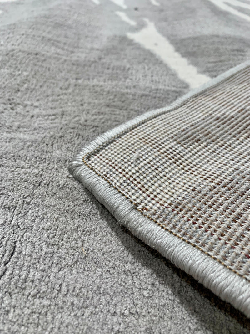 8'x10' Large Grey & White Ultra Soft Micro Shag Area Rug