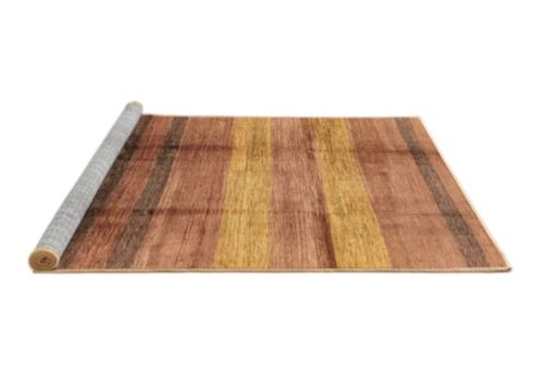 2x5 Runner Orange Machine Washable Abstract Rug