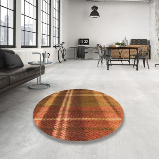 8x10 Tomato Red Patterned Area Rug
