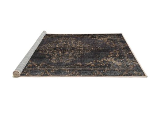 2' x 3' Runner Charcoal Black Machine Washable Traditional Rug