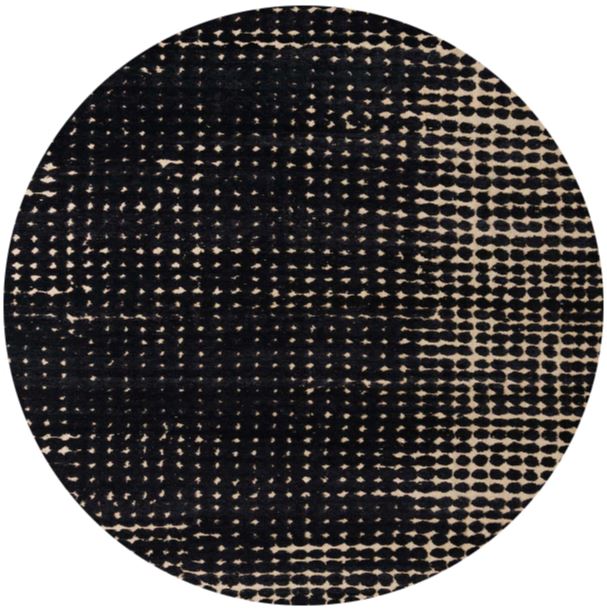 Round 8ft Coffee Brown Abstract Modern Area Rug