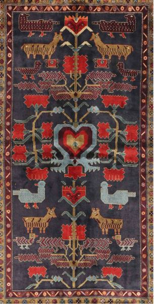 Runner 2x4 Brown Traditional Animal Rug