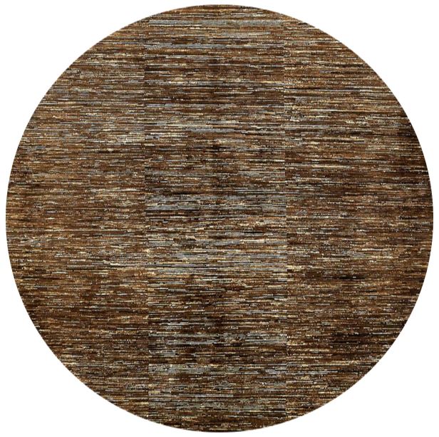 Round 8ft Red Abstract Modern Area Rug