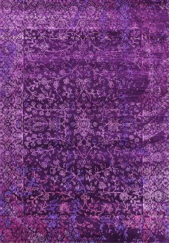 8x12 Purple Machine Washable Oriental Industrial Area Rug