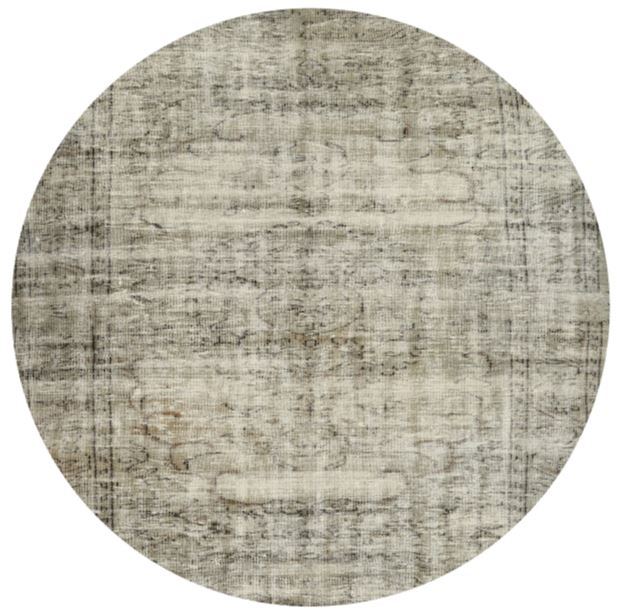 Round 6ft Khaki Green Contemporary Modern Area Rug