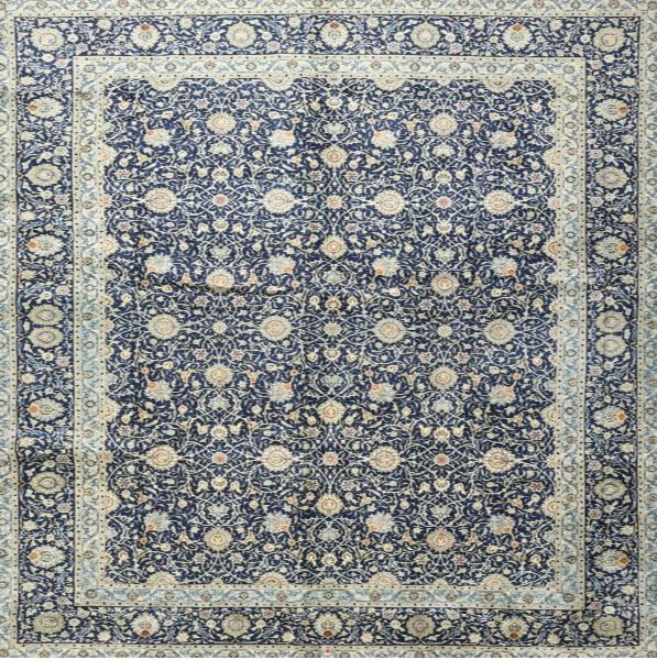 Square 8ft Gray Traditional Persian Rug