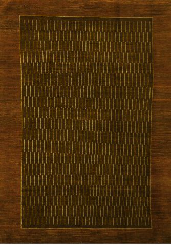 8x12 Yellow Machine Washable Abstract Modern Rug