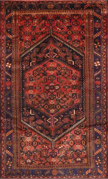 7x9 Dark Sienna Brown Traditional Persian Rug