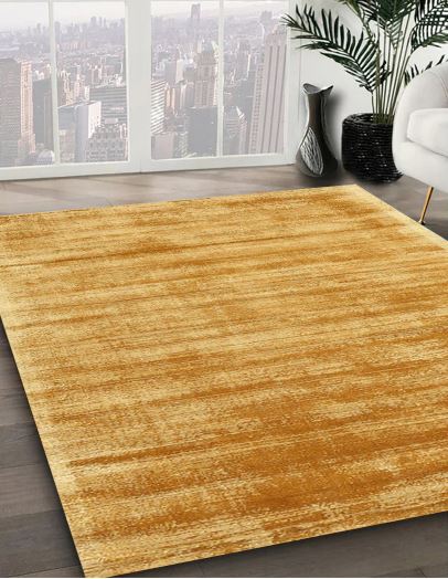 7x10 Orange Contemporary Modern Rug