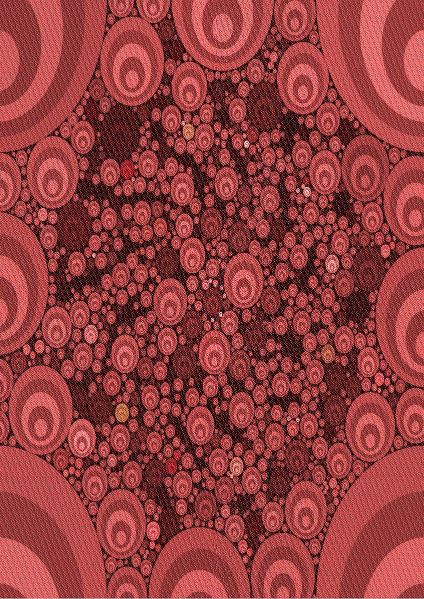 5x7 Cranberry Red Patterned Rug