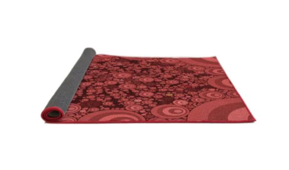 5x7 Cranberry Red Patterned Rug