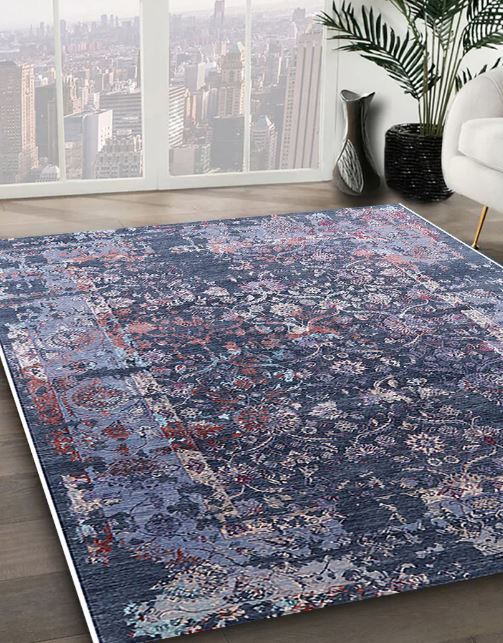 5x8 Dark Gold Brown Abstract Oriental Area Rug