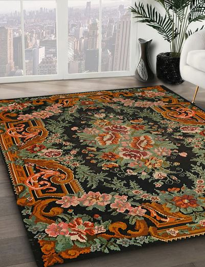 5' x 7' Red Traditional Medallion Area Rugs