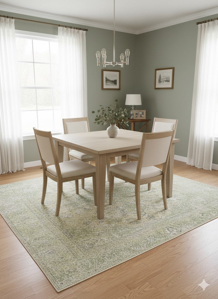 7x7  Square Washable Area Rug