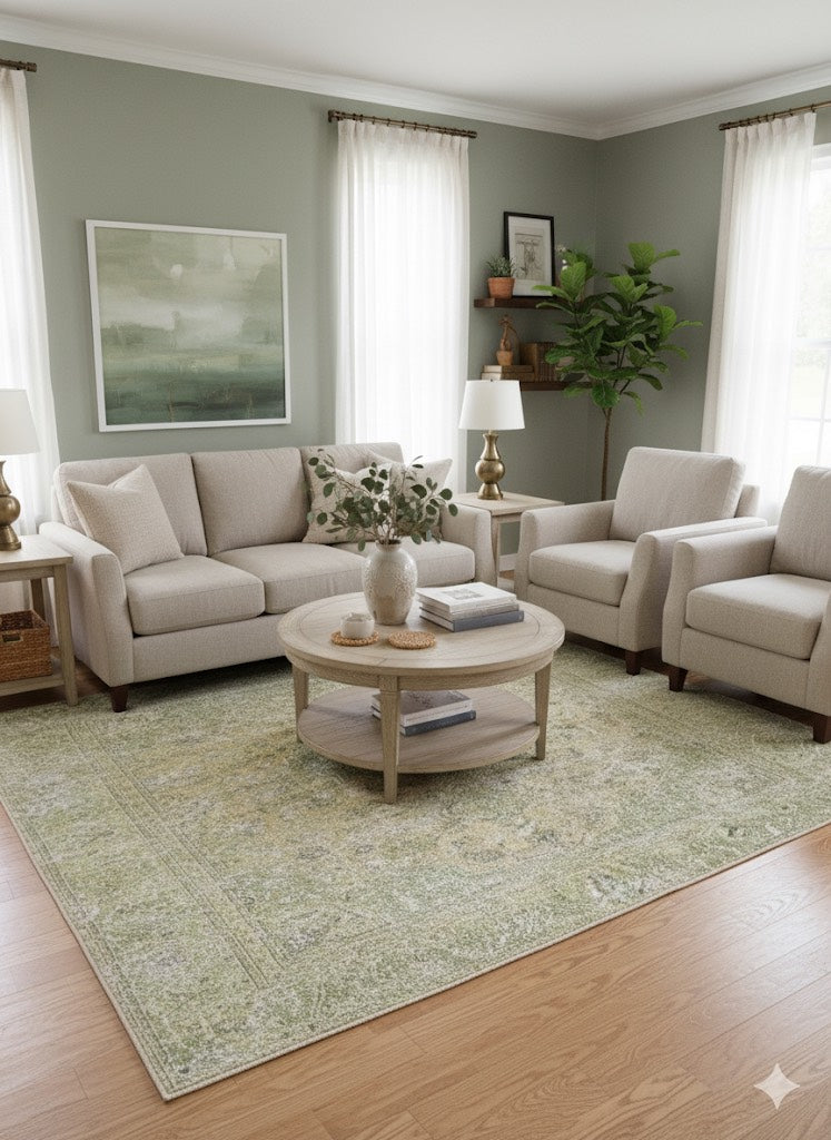 7x7  Square Washable Area Rug