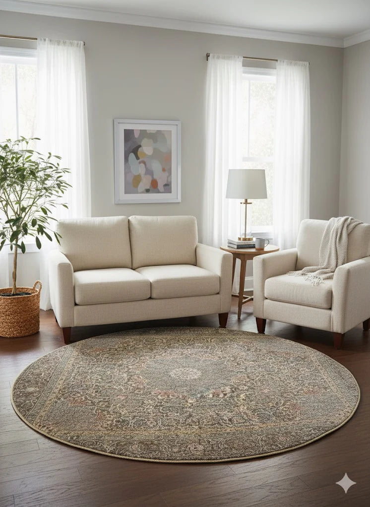 6ft Round Area Rug