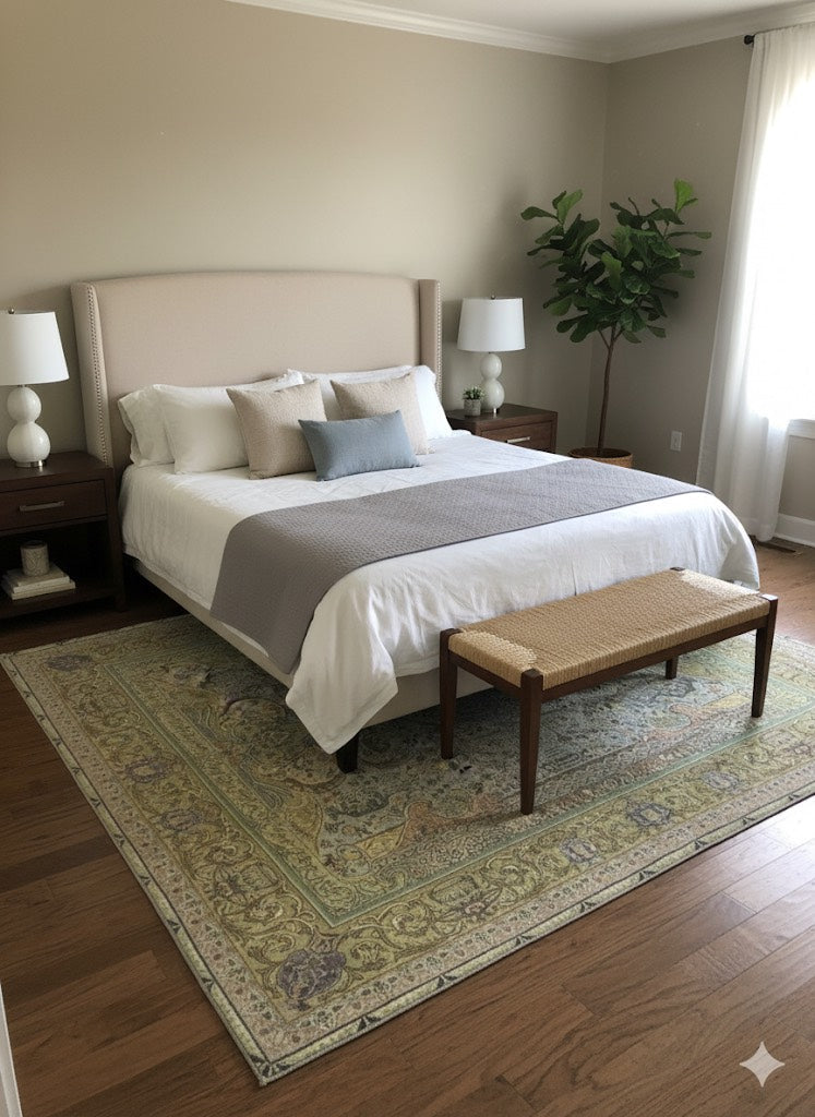 8ft Square Machine Washable Area Rug